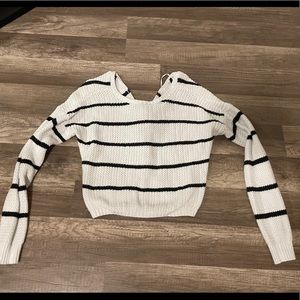 american eagle sweater open back.